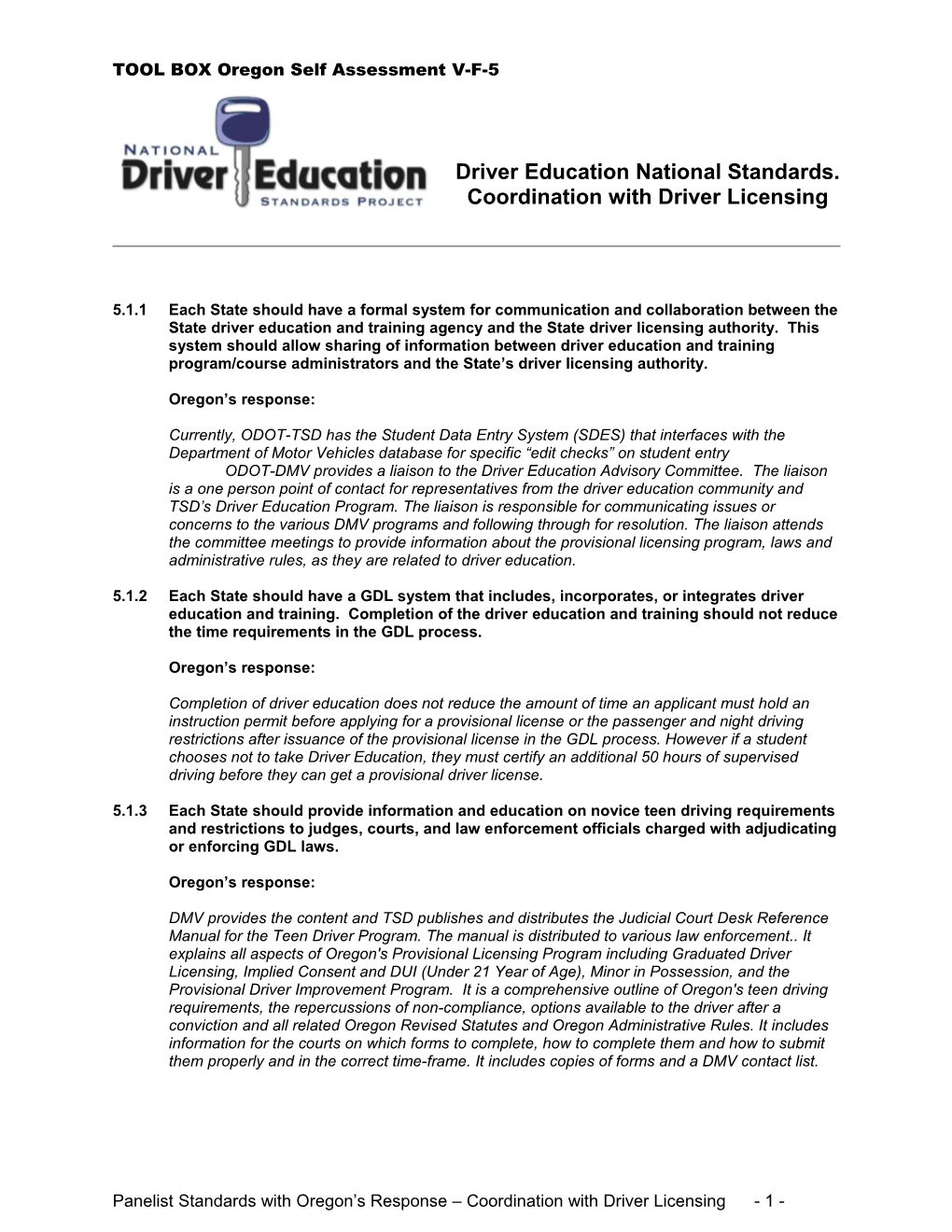 Driver Education Program