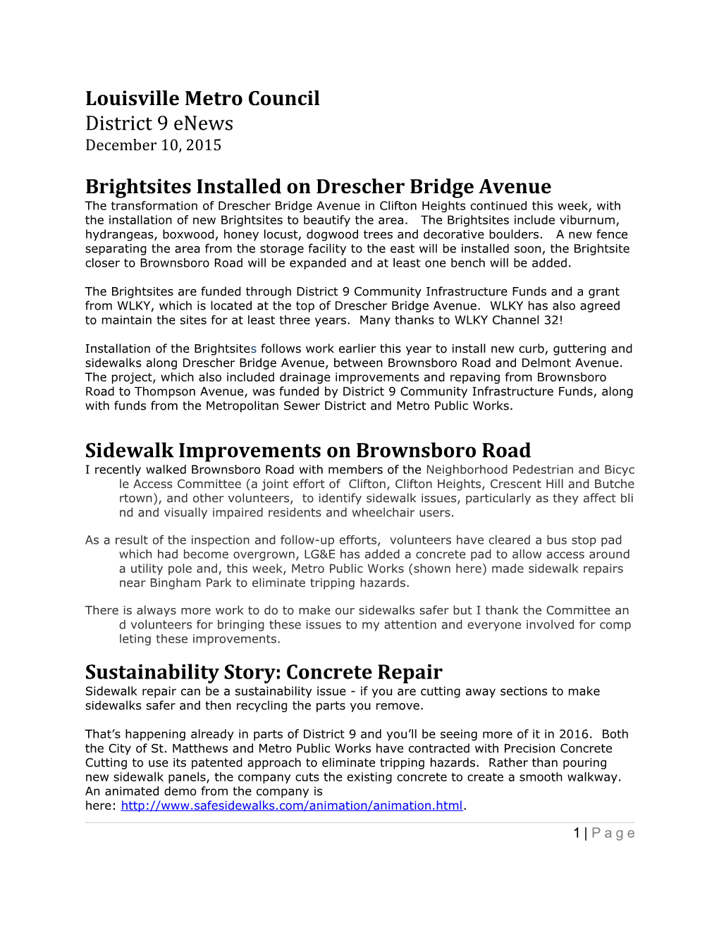 Brightsites Installed on Drescher Bridge Avenue