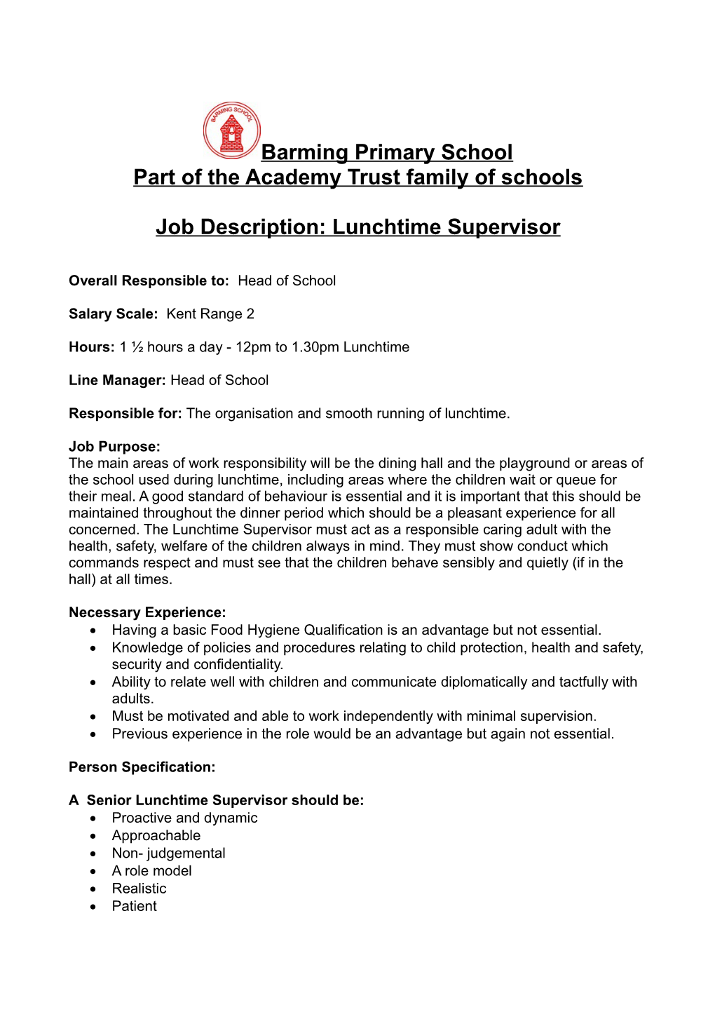 Part of the Academy Trust Family of Schools