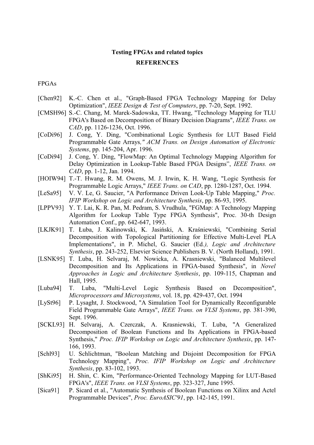 Application-Dependent Testing of FPGA-Based Circuits