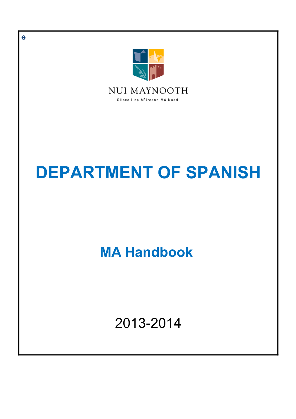 Department of Spanish