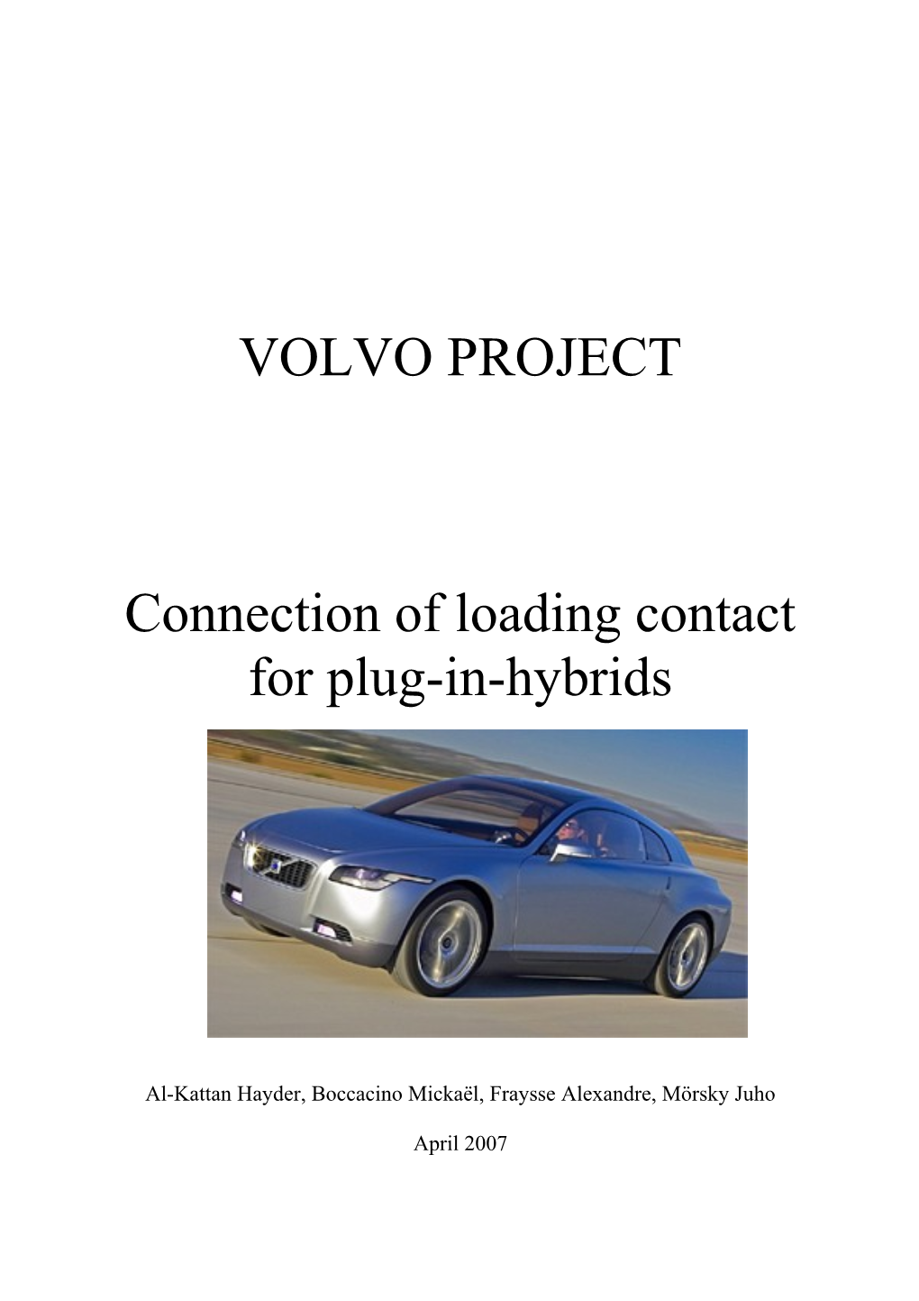 Connection of Loading Contact for Plug-In-Hybrids