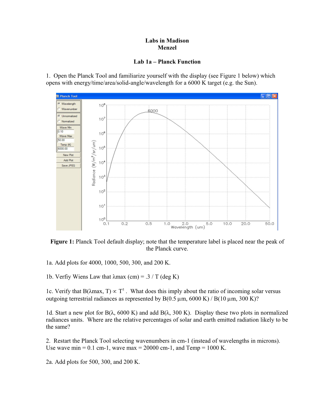 Lab 1 Planck Function