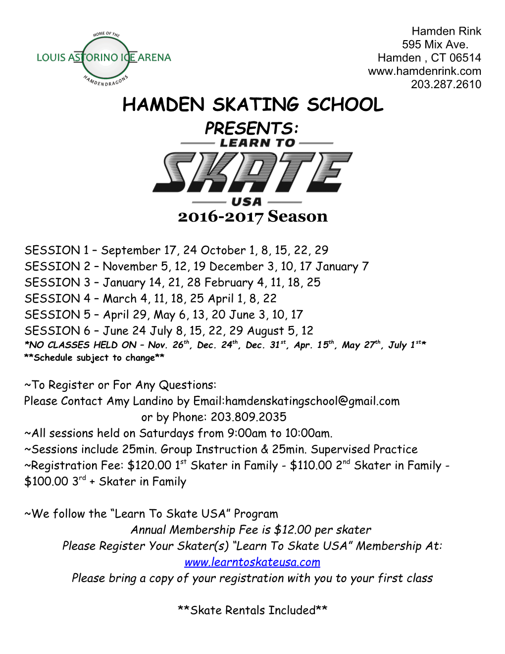 Hamden Skating School