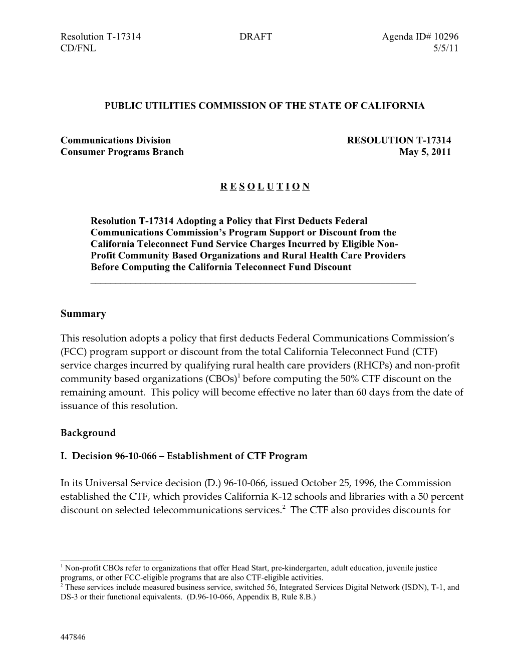 Public Utilities Commission of the State of California s95