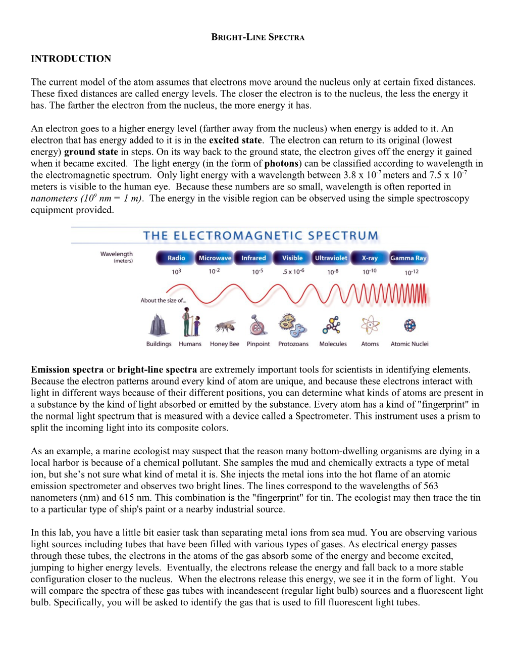 Spectroscopy Analysis of Emission of Gases and Various Light Sources