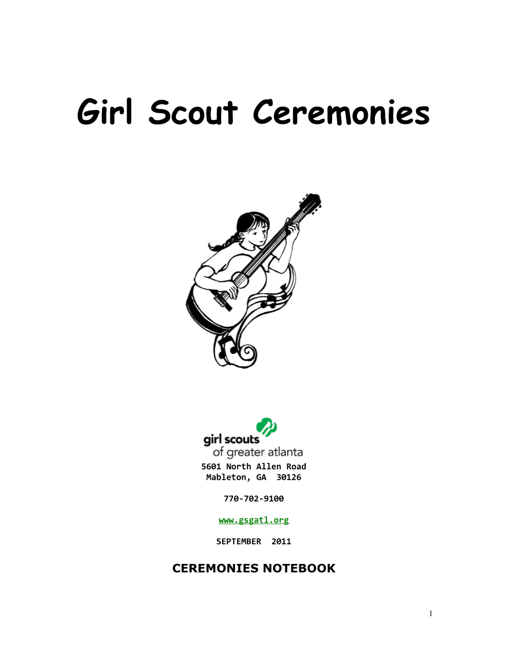 Girl Scout Ceremonies