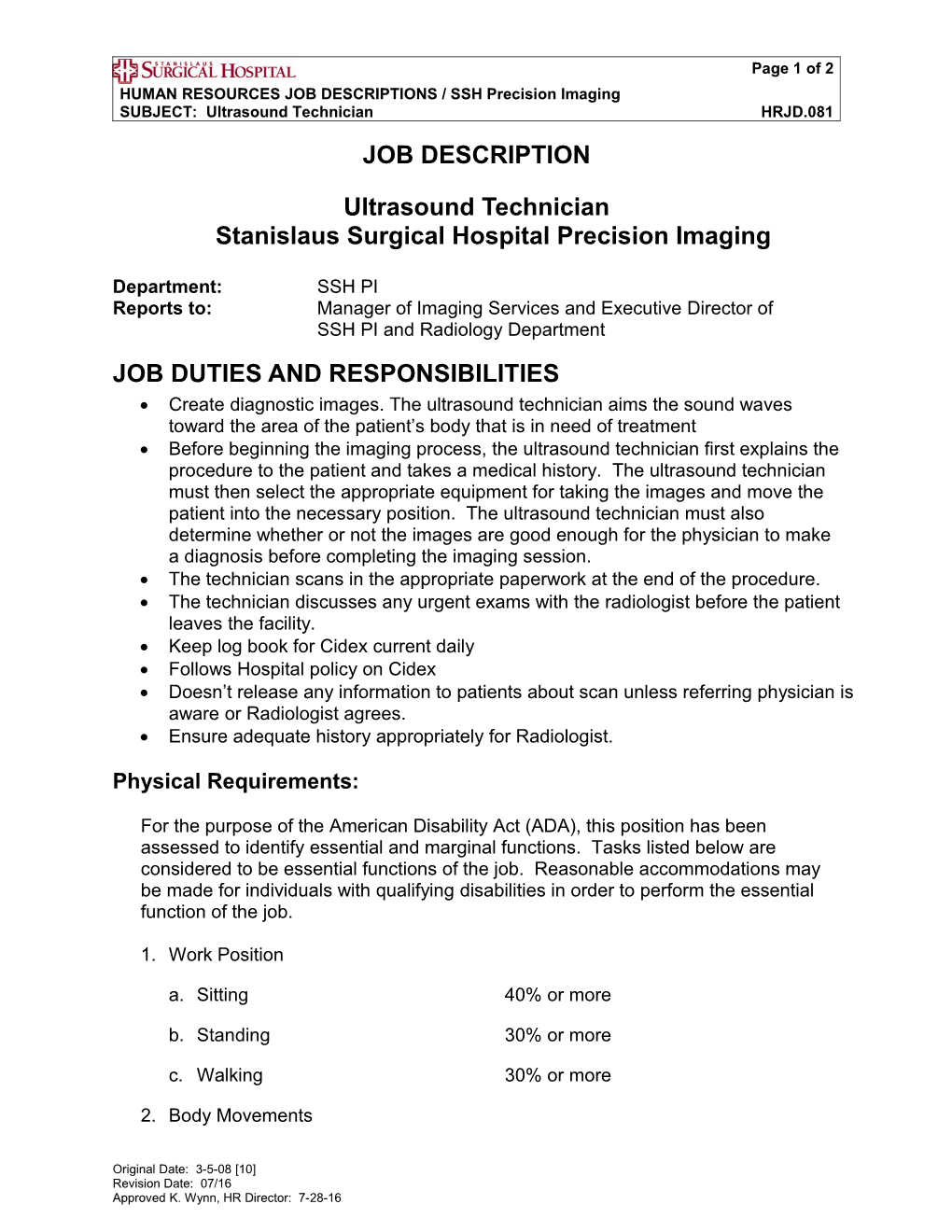 HRJD.081 SSHPI Receptionist