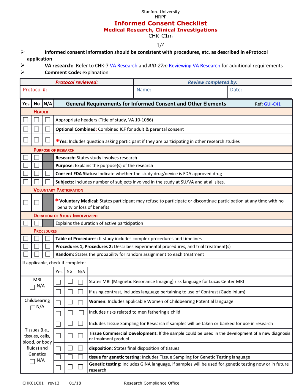 Informed Consent Information Should Be Consistent with Procedures, Etc. As Described In