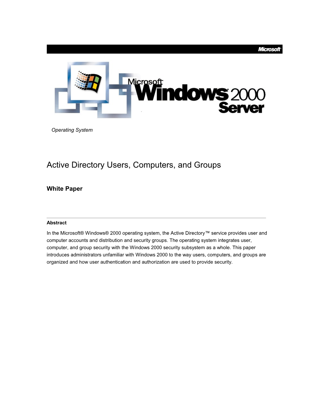 Active Directory Users, Computers, and Groups