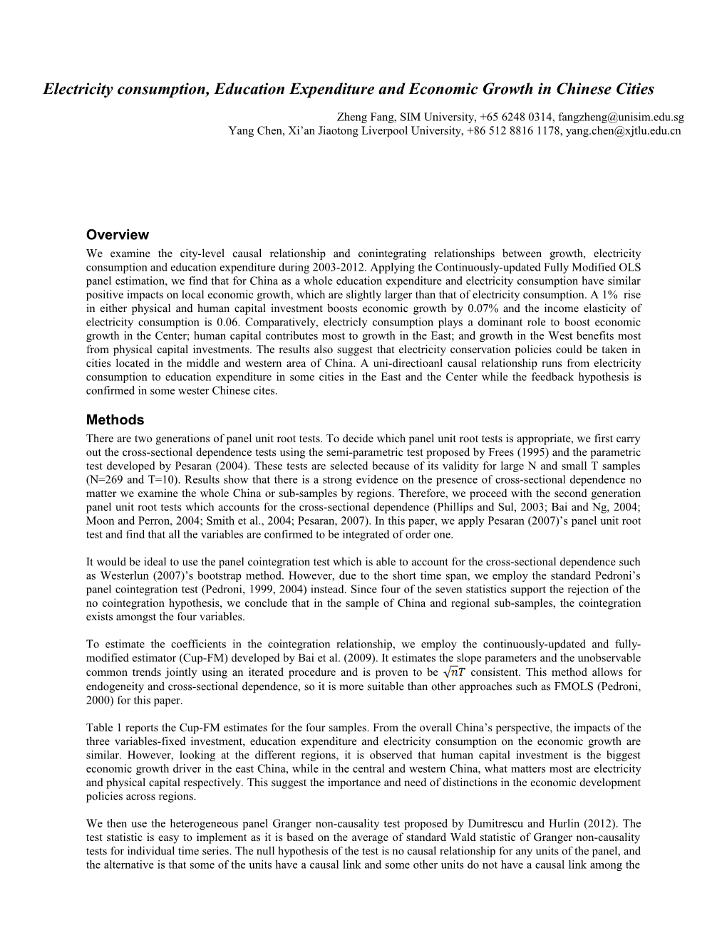 Electricity Consumption, Education Expenditure and Economic Growth in Chinese Cities