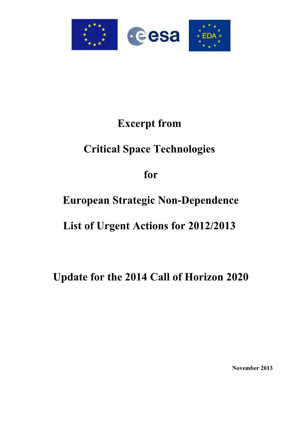 European Strategic Non-Dependence