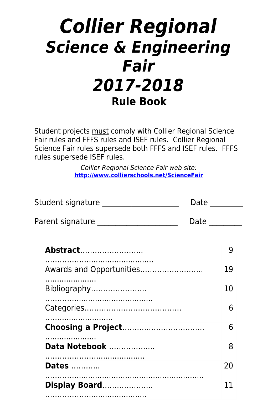 Collier Regional Science & Engineering Fair