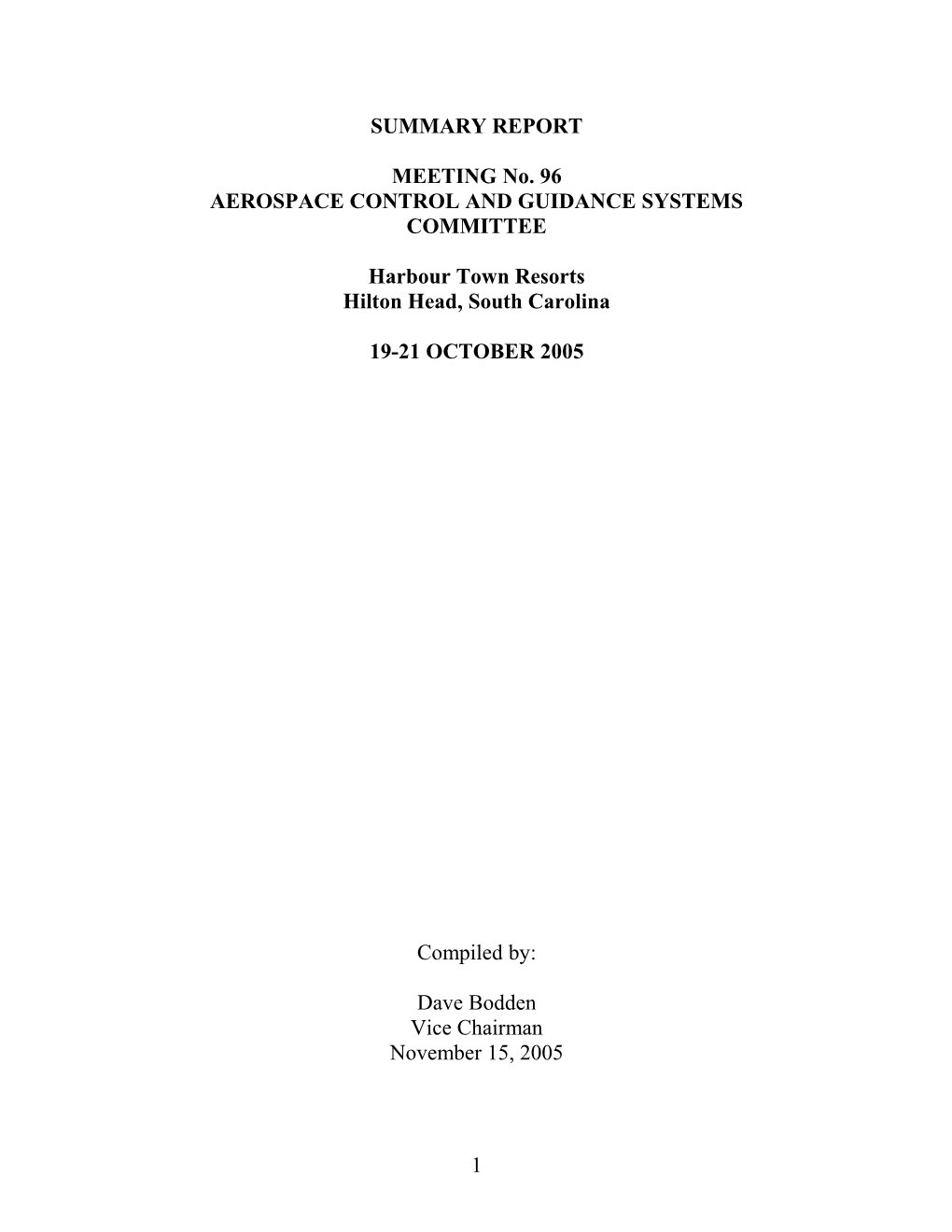 Aerospace Control and Guidance Systems Committee