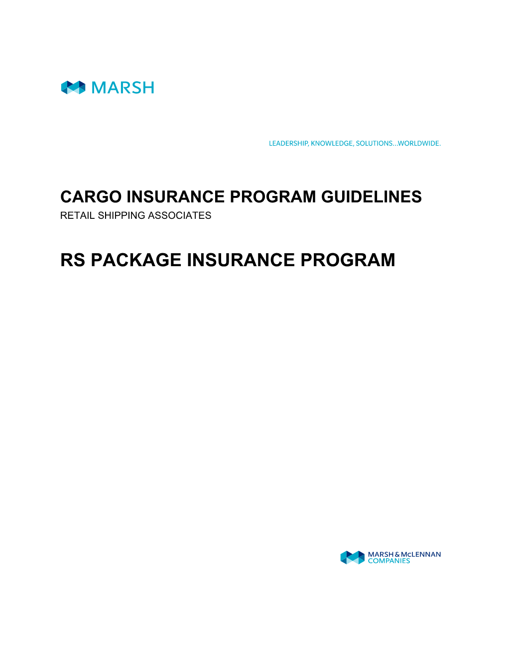 1. RS Package Insurance Program 1