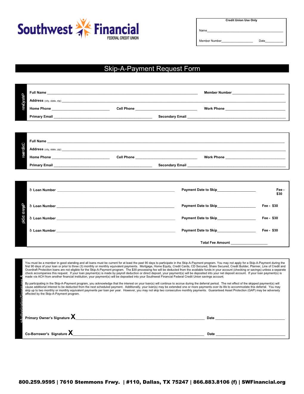 Address Change Request Form