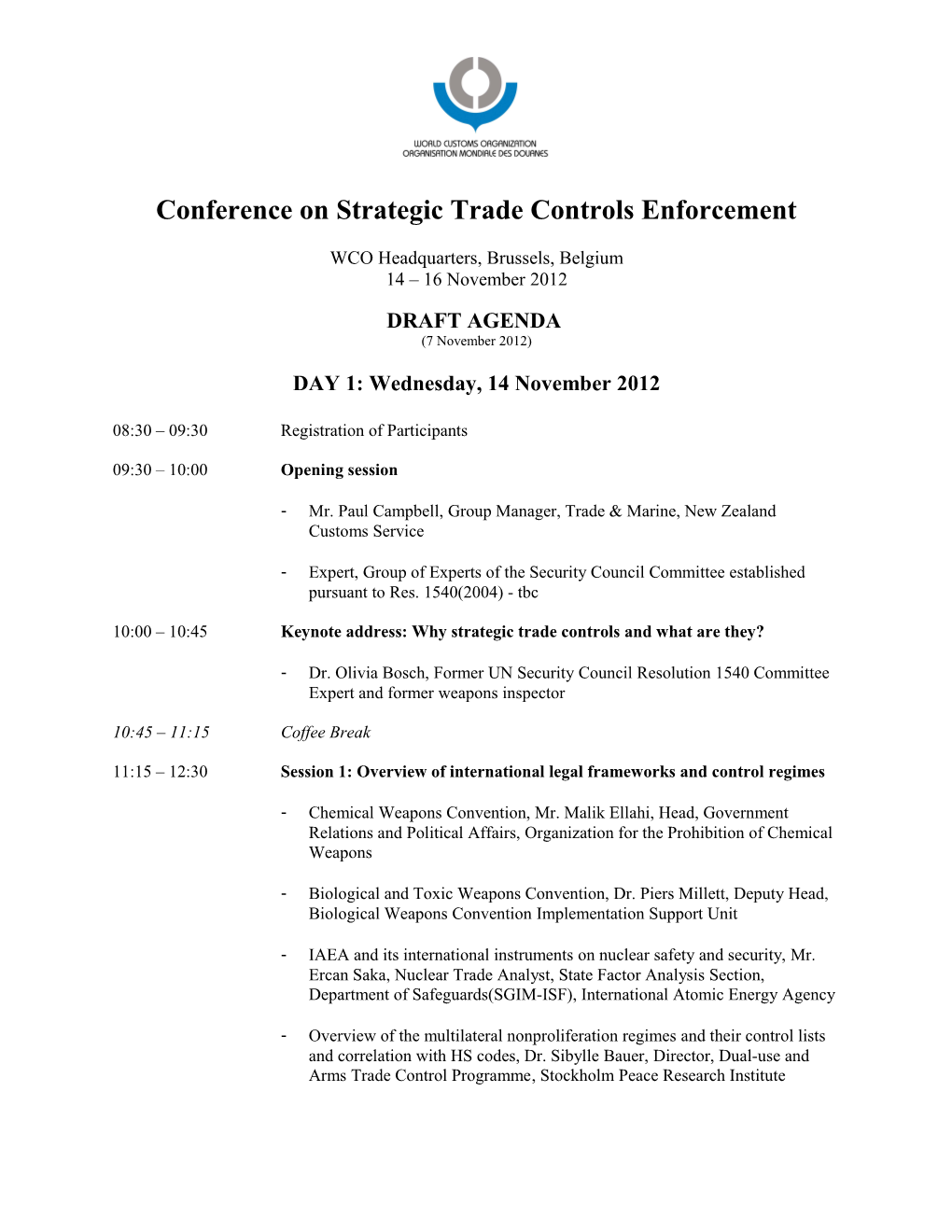 Conference on Strategic Trade Controls Enforcement