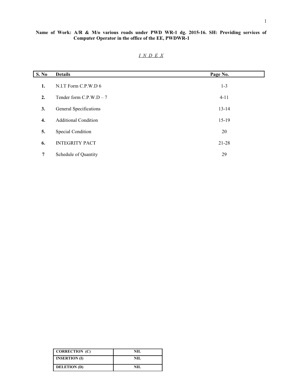 Delhi Govt. Web Tender No. : 057-2016