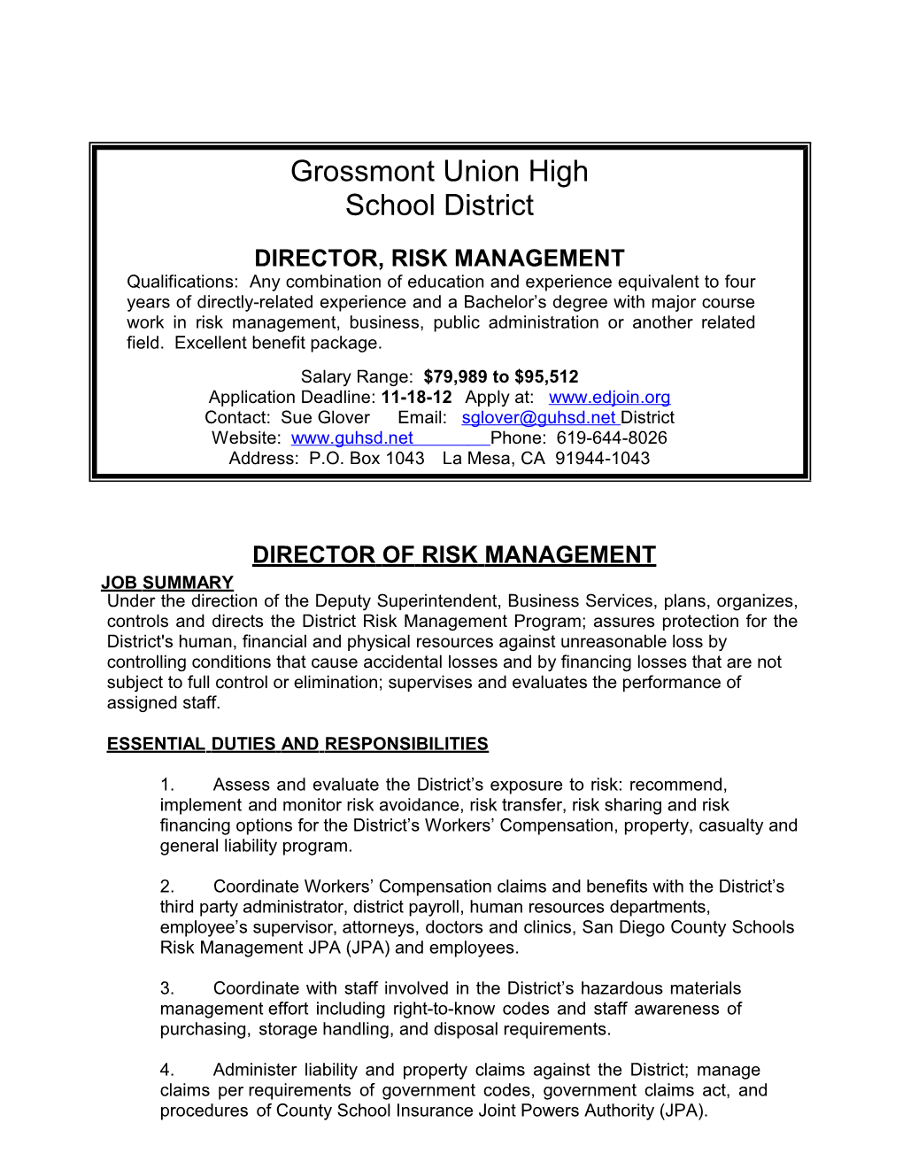 Grossmont Union High School District