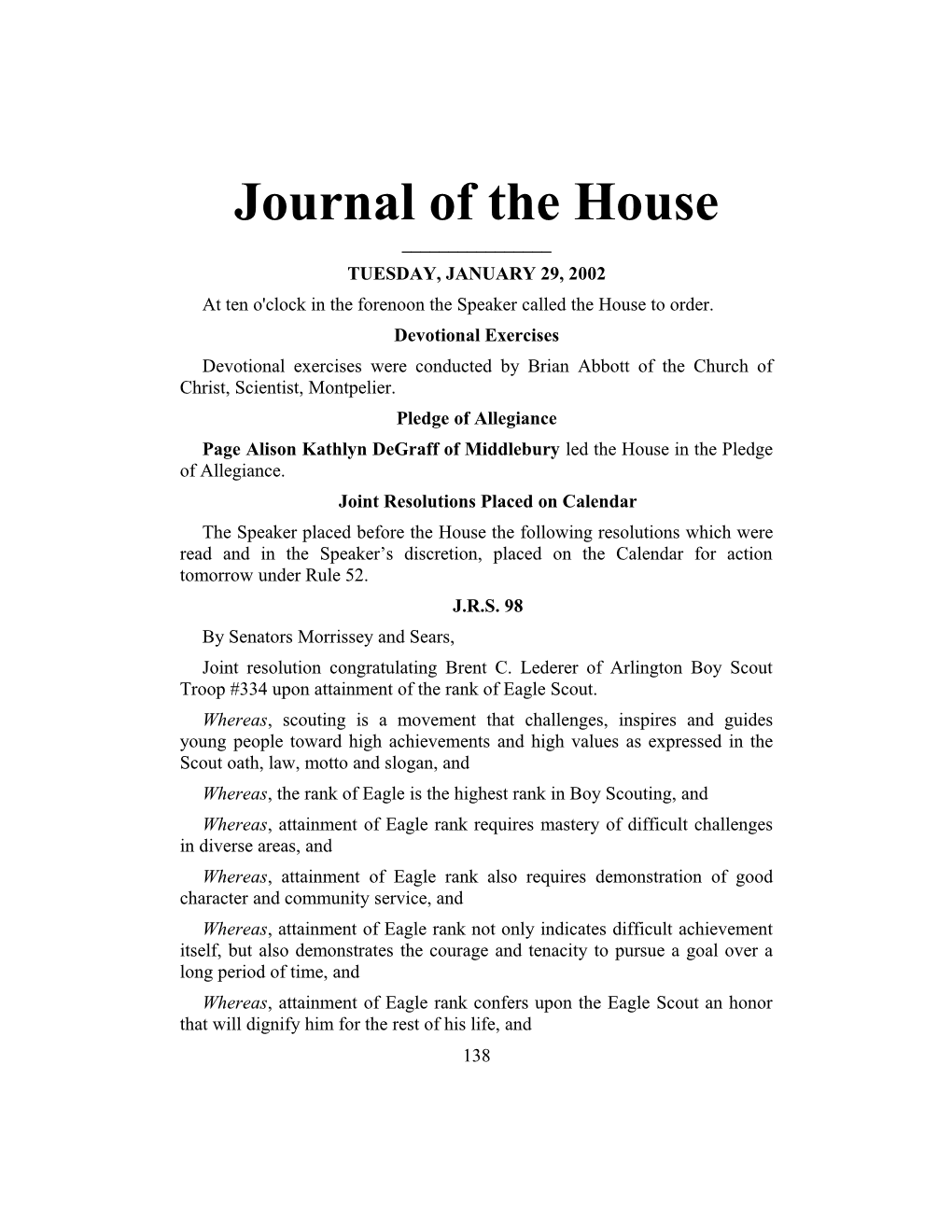 Journal of the House s3