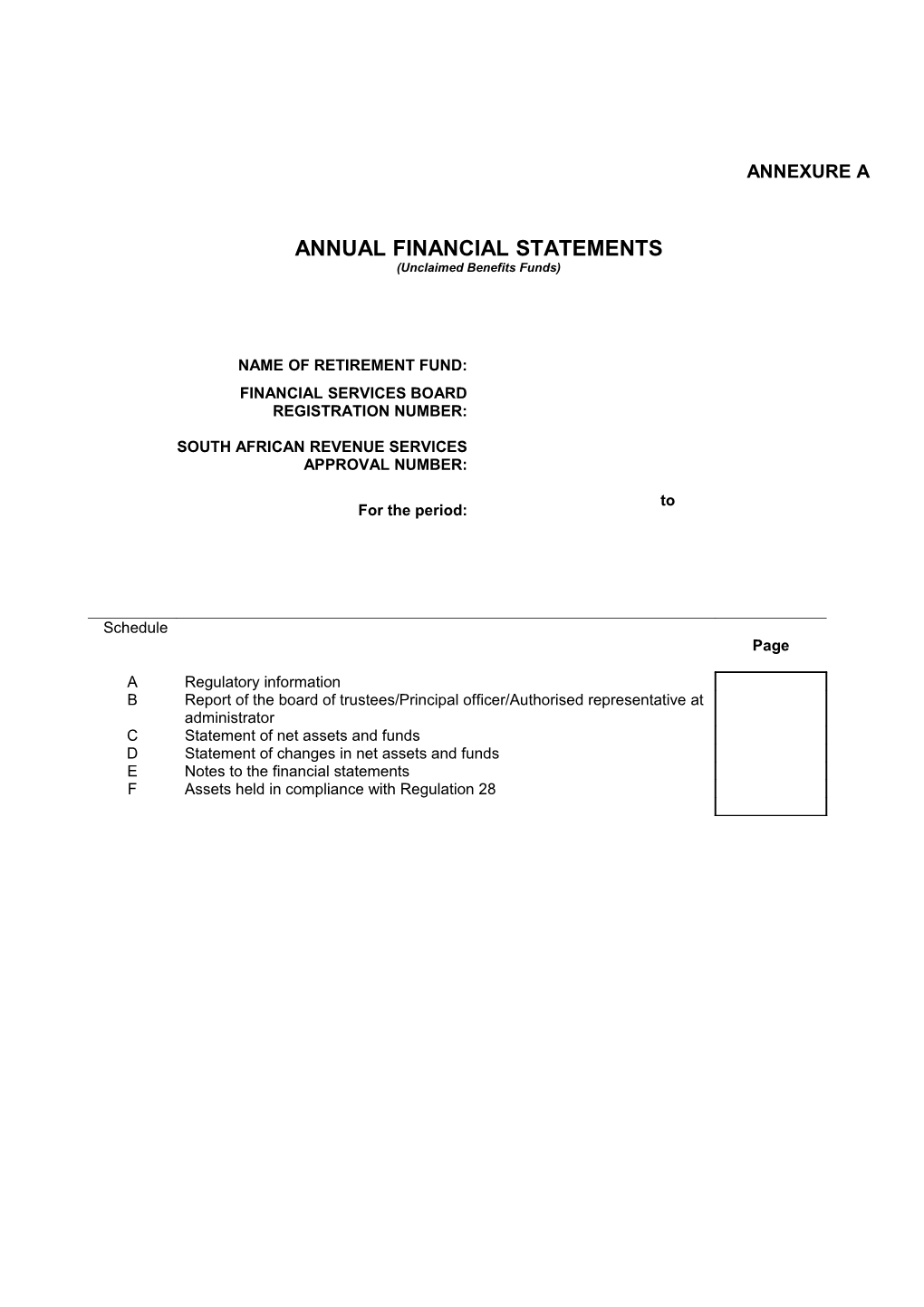 Annual Financial Statements