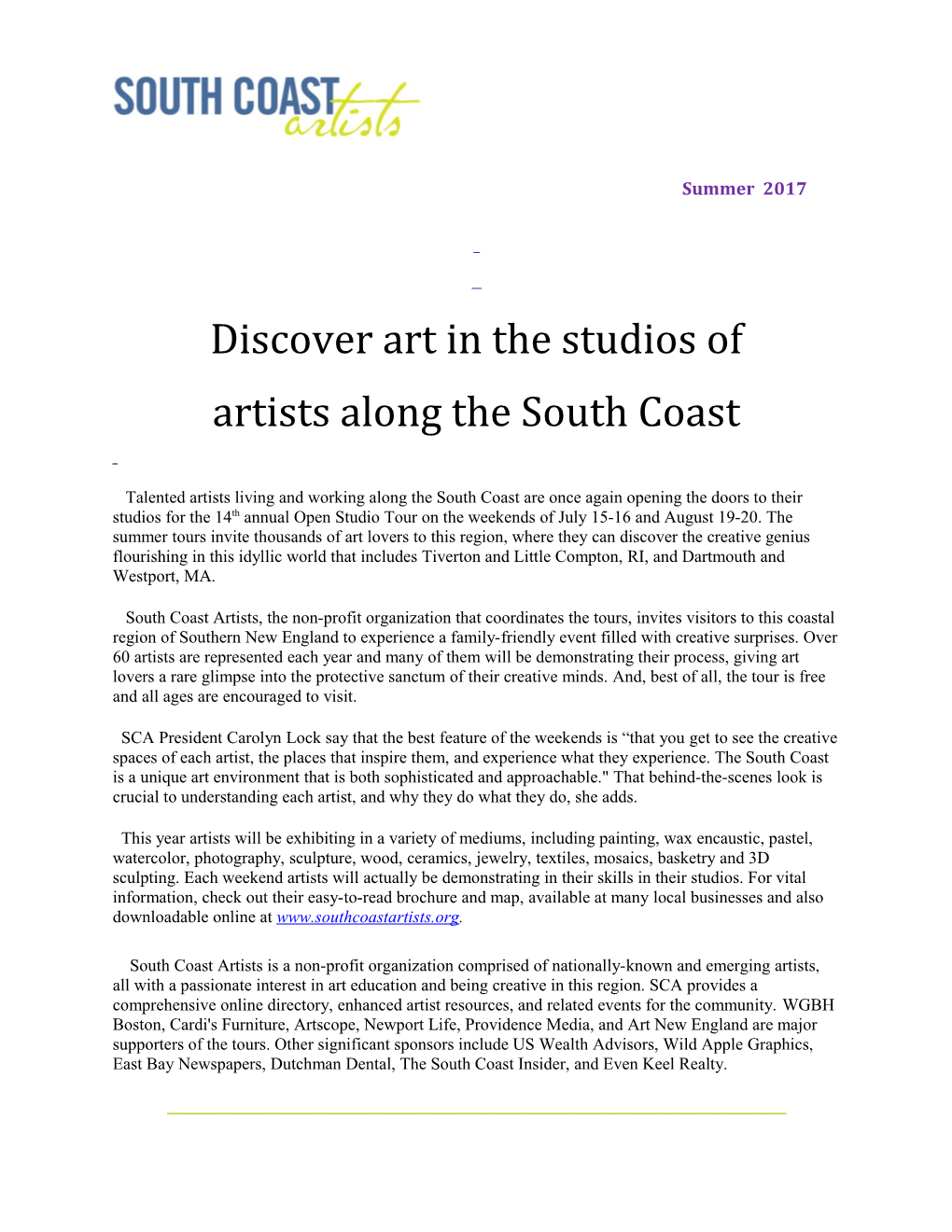 Discover Art in the Studios Of