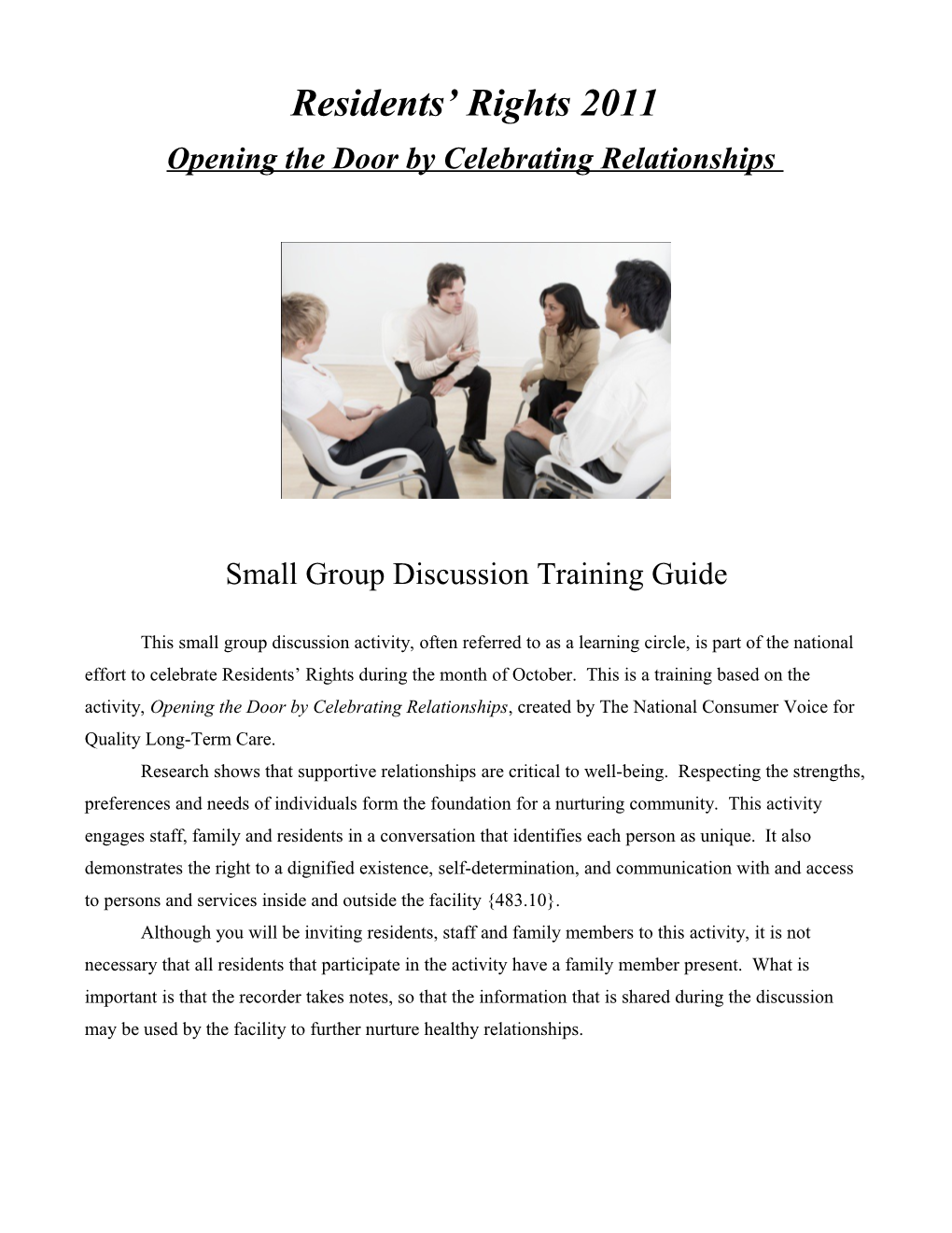 Opening the Door by Celebrating Relationships