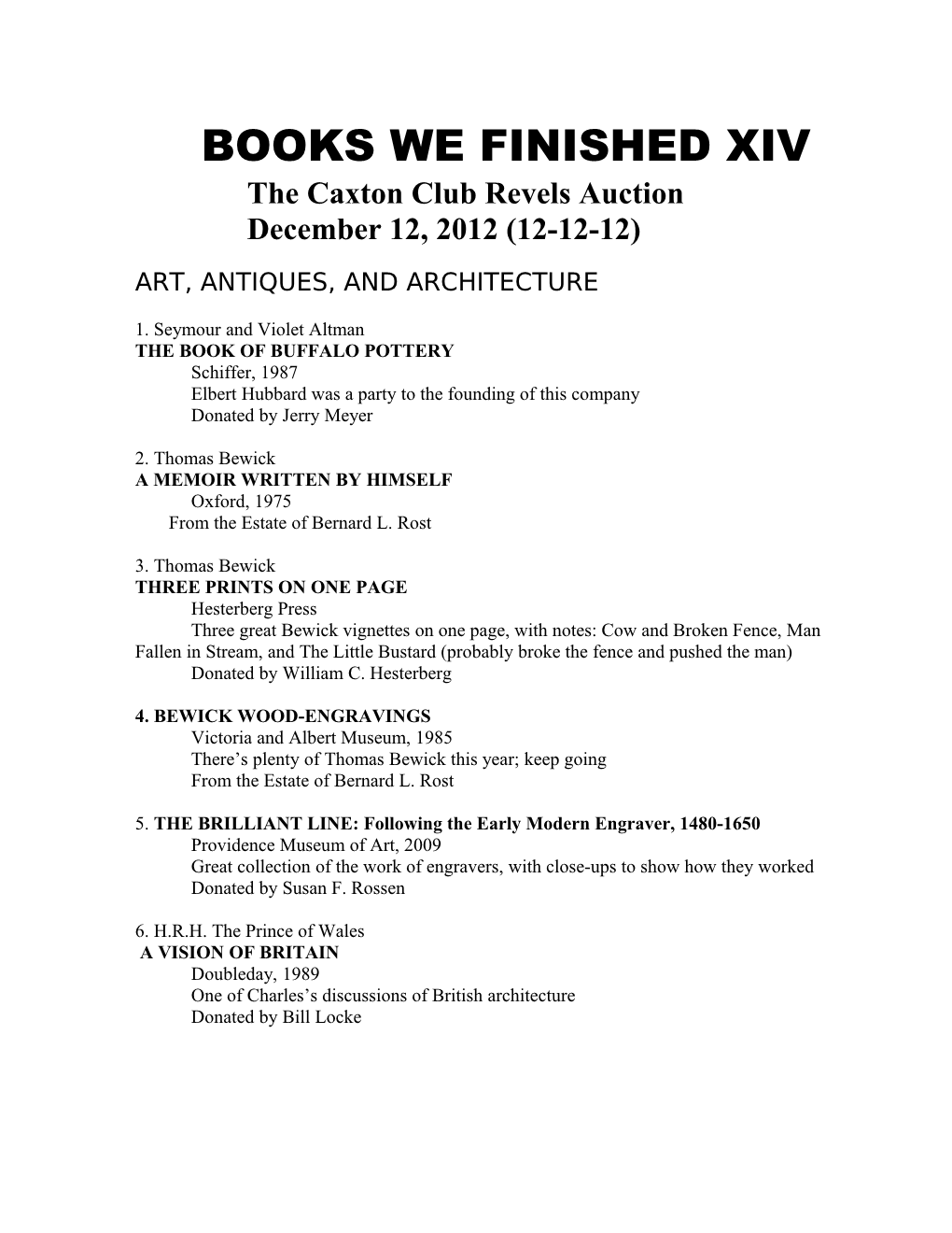 BOOKS WE FINISHED Xiv