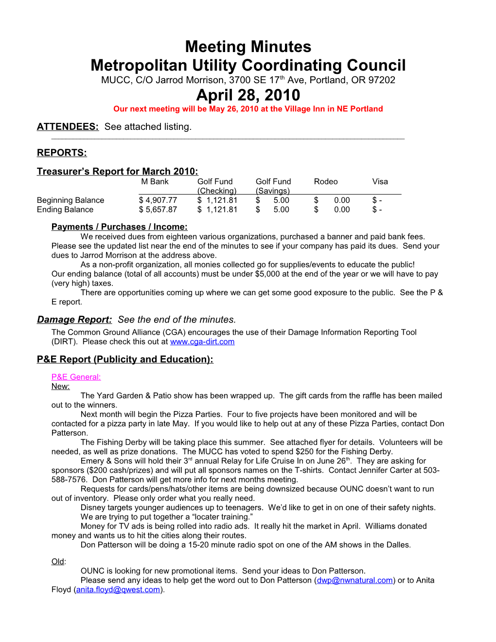 Metropolitan Utility Coordinating Council