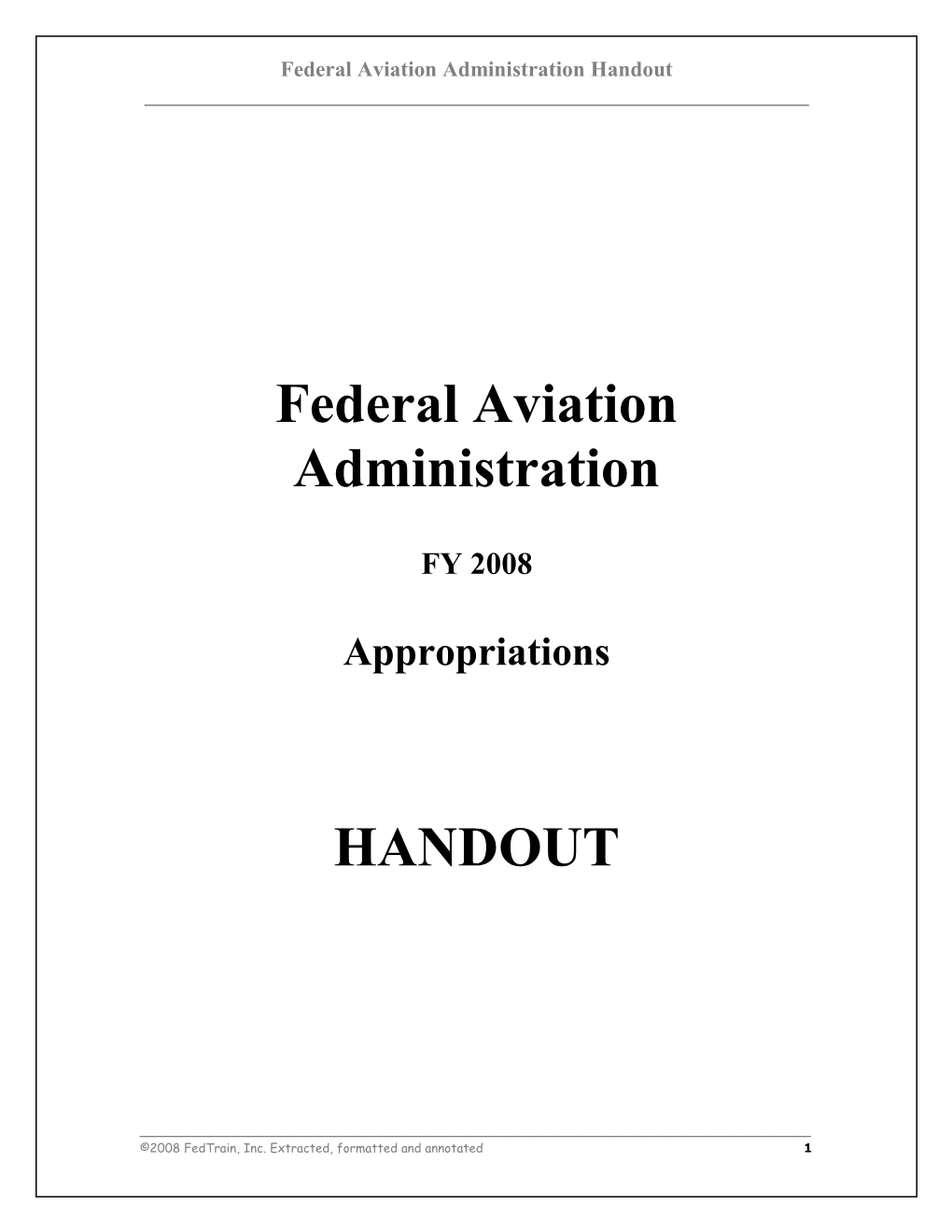 Federal Aviation Administration s1