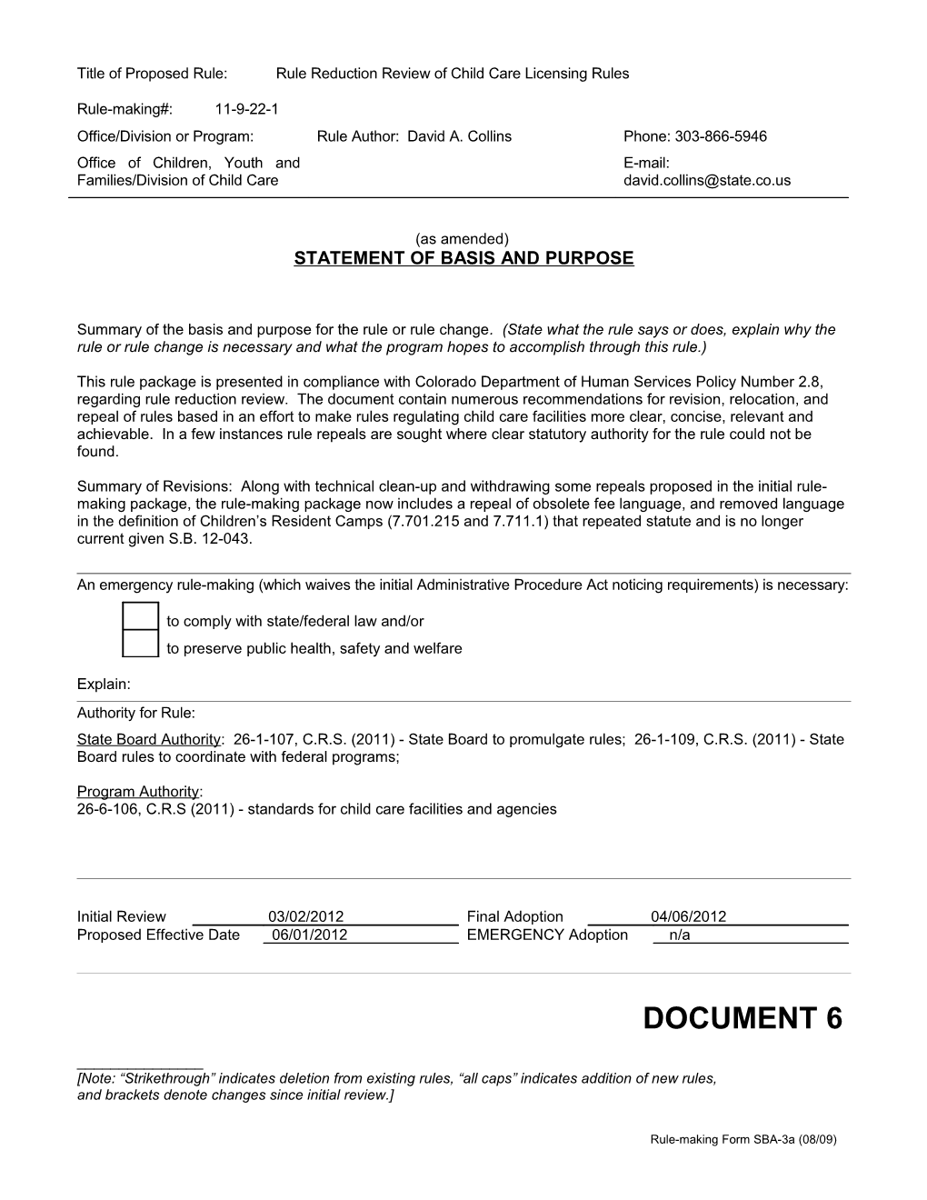 Rule-Making Standards and Procedures s7