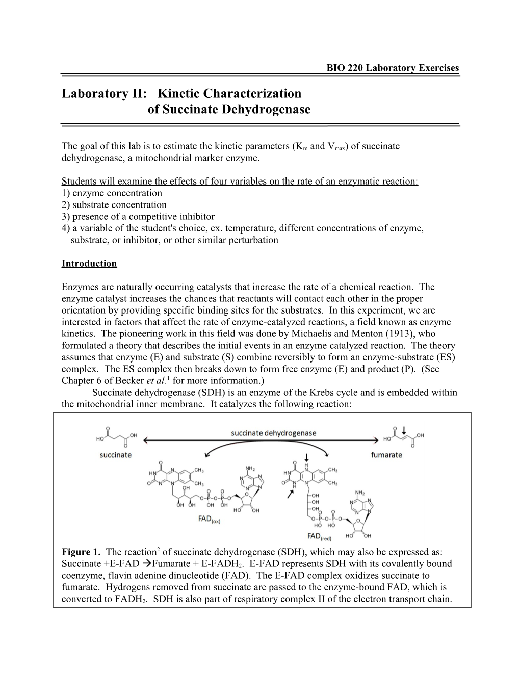 BIO 220 Laboratory Exercises