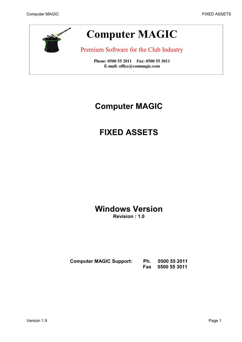 Computer MAGIC FIXED ASSETS