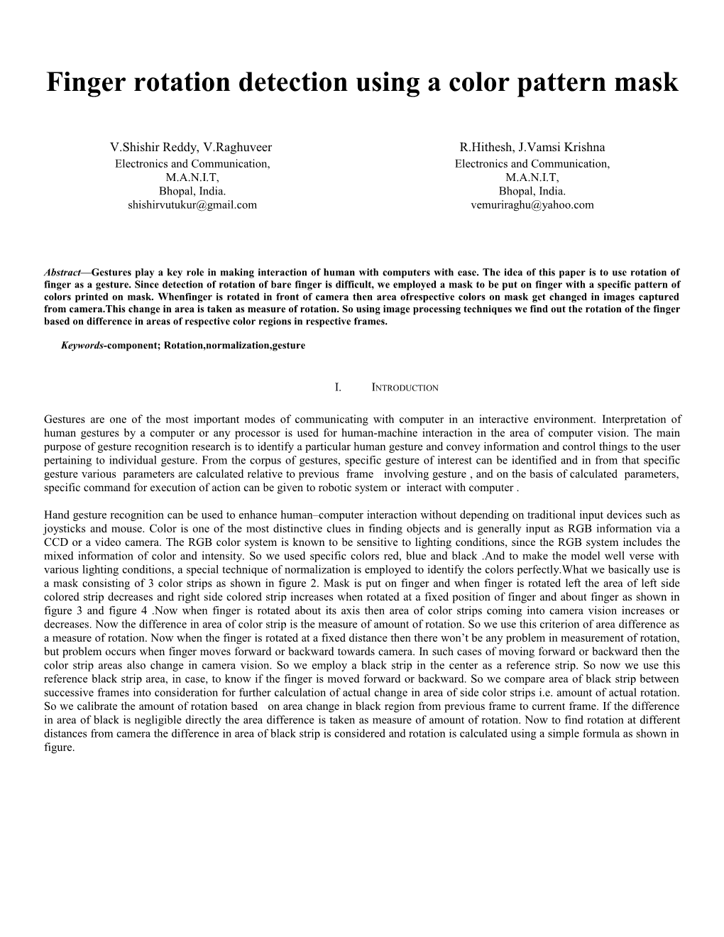 Finger Rotation Detection Using a Color Pattern Mask