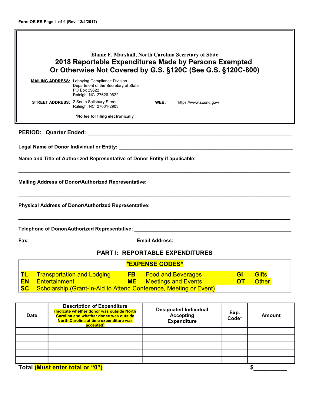 Form PR-3 (Rev