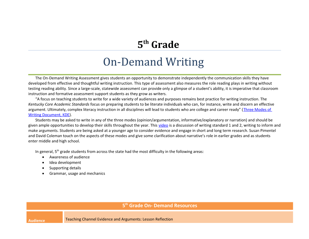 On-Demand Writing