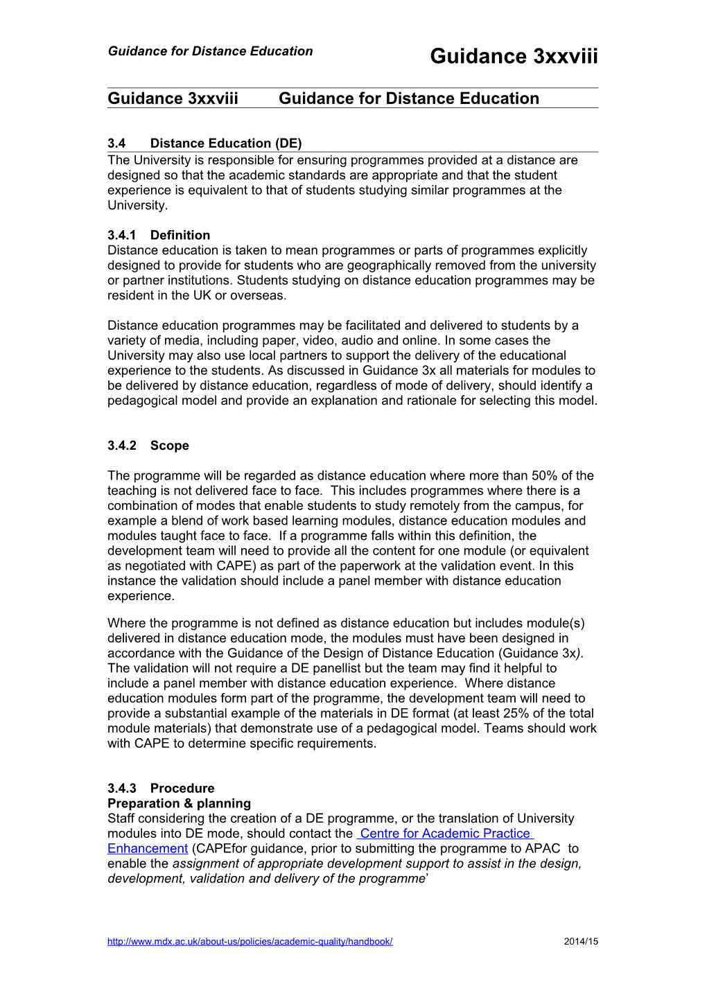 Guidance 3Xxviiiguidance for Distance Education