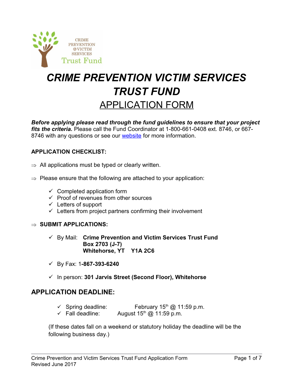 Crime Prevention Victim Services Trust Fund