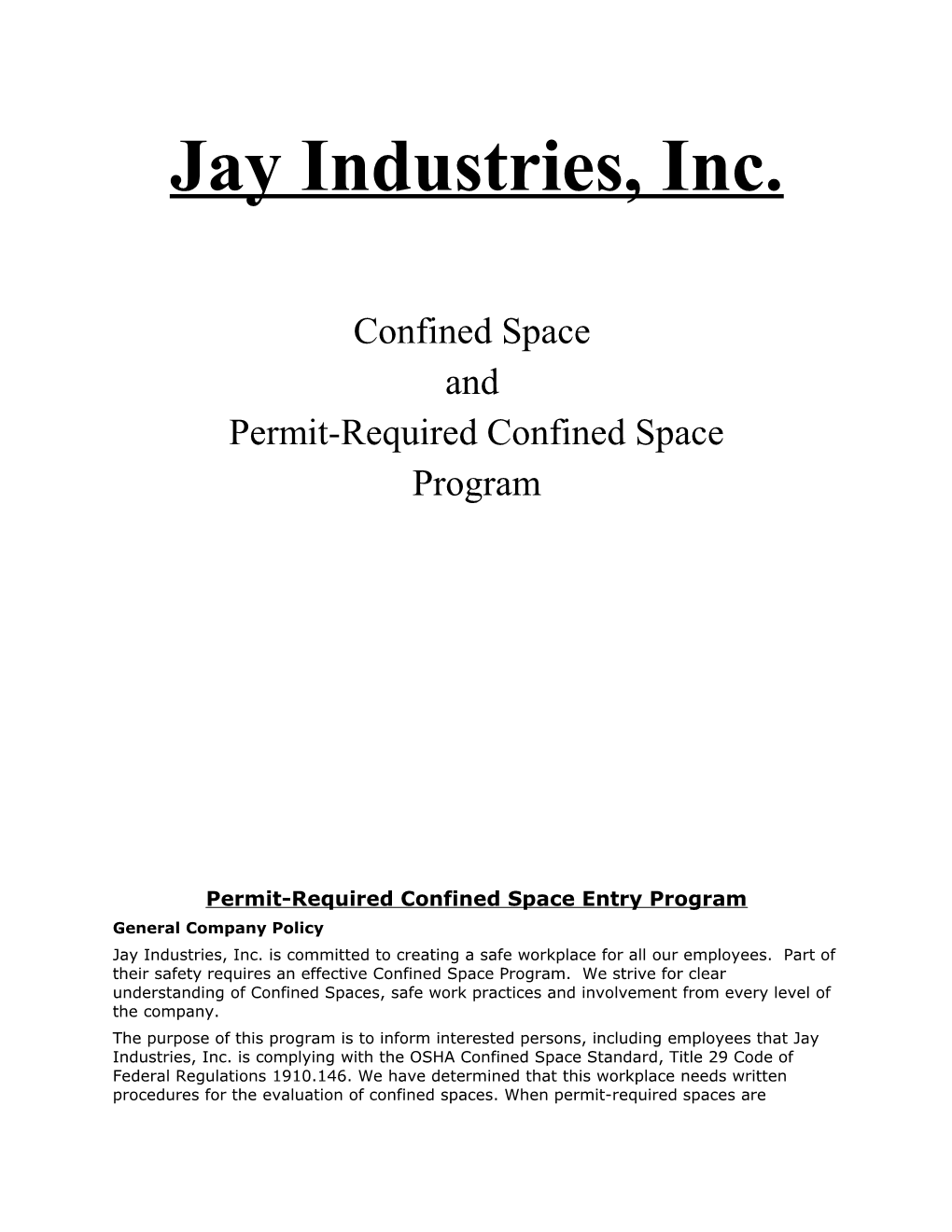 Jay Industries, Inc
