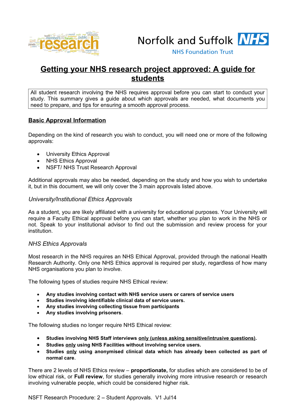 Getting Your NHS Research Project Approved: a Guide for Students
