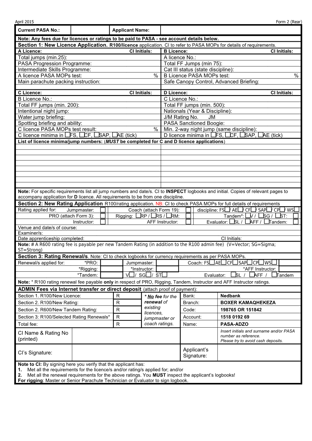 General Application Form