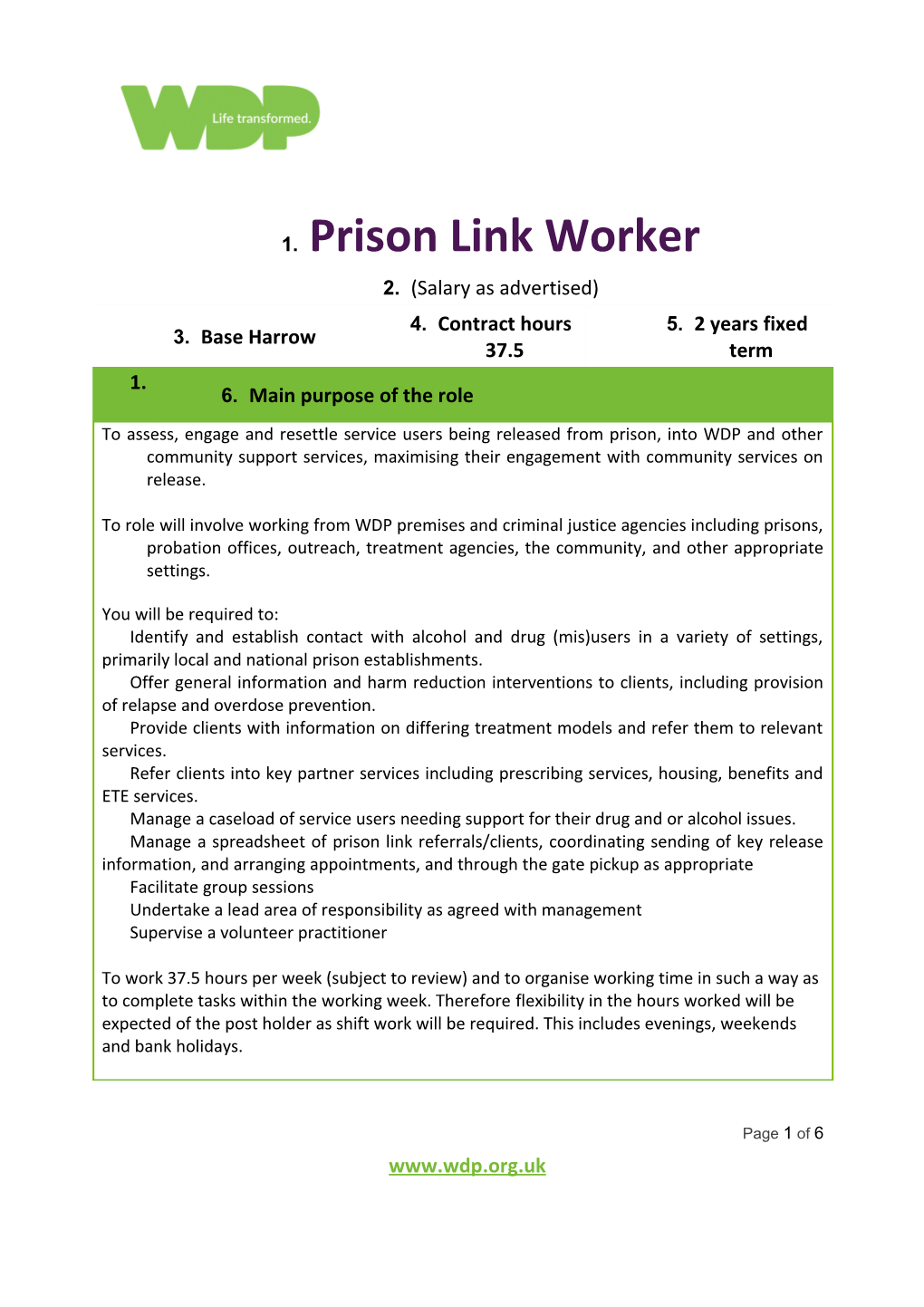 Prison Link Worker