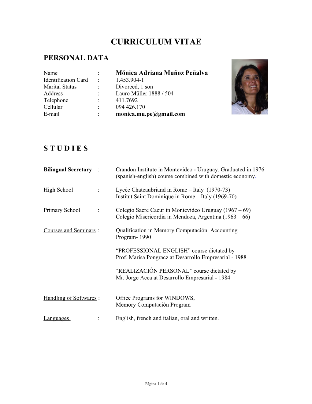 Curriculum Vitae s398