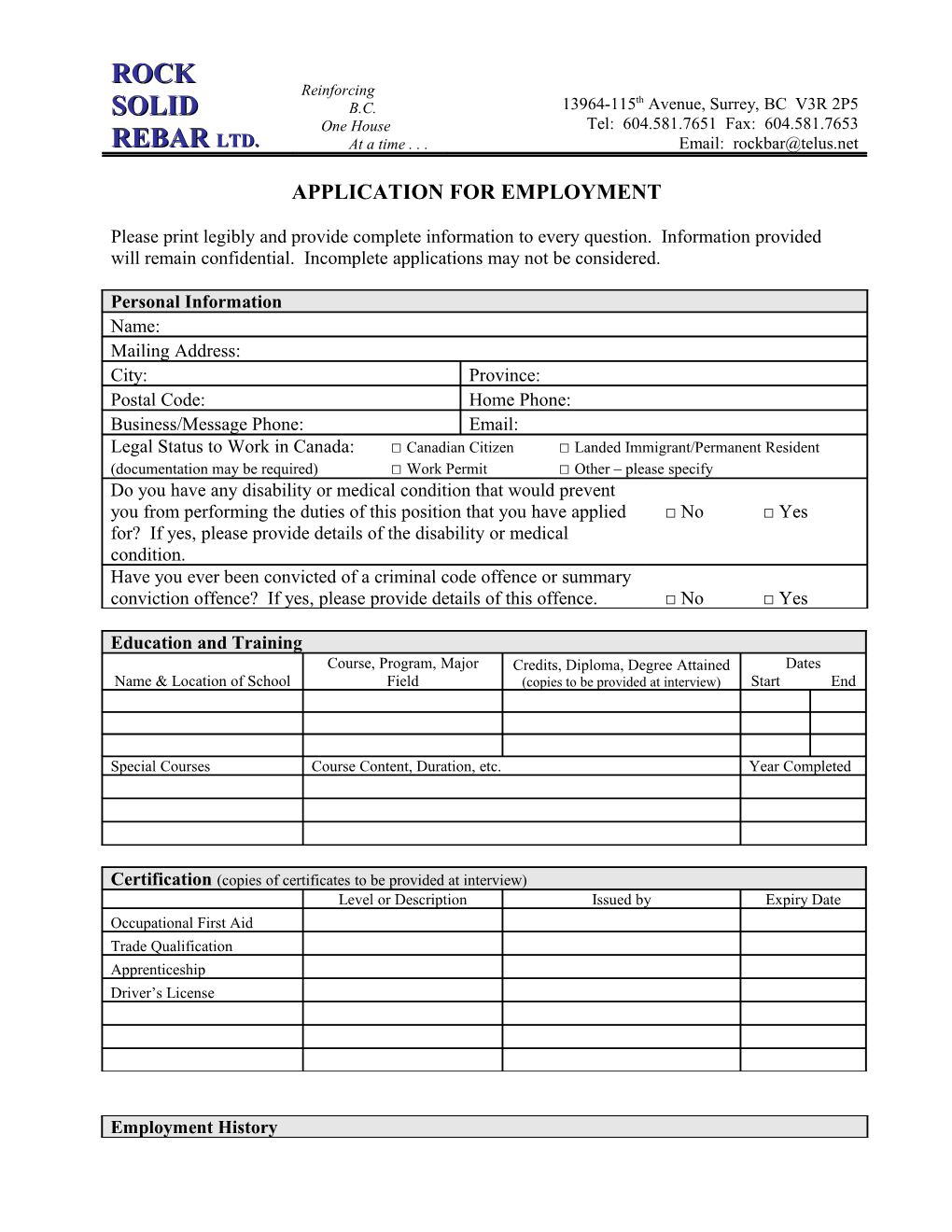 Application for Employment s7