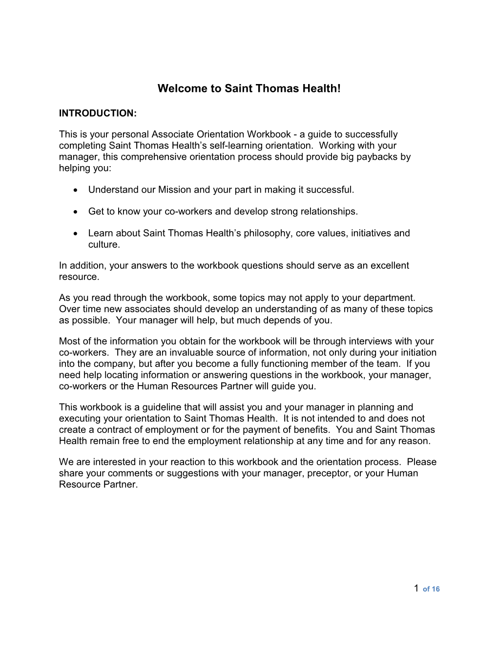 Welcome to Saint Thomas Health!