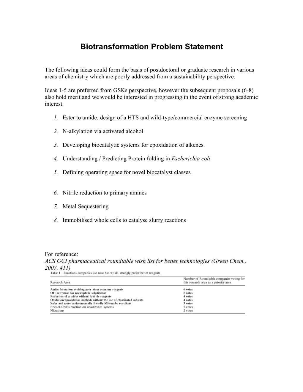 Biotransformation Problem Statement