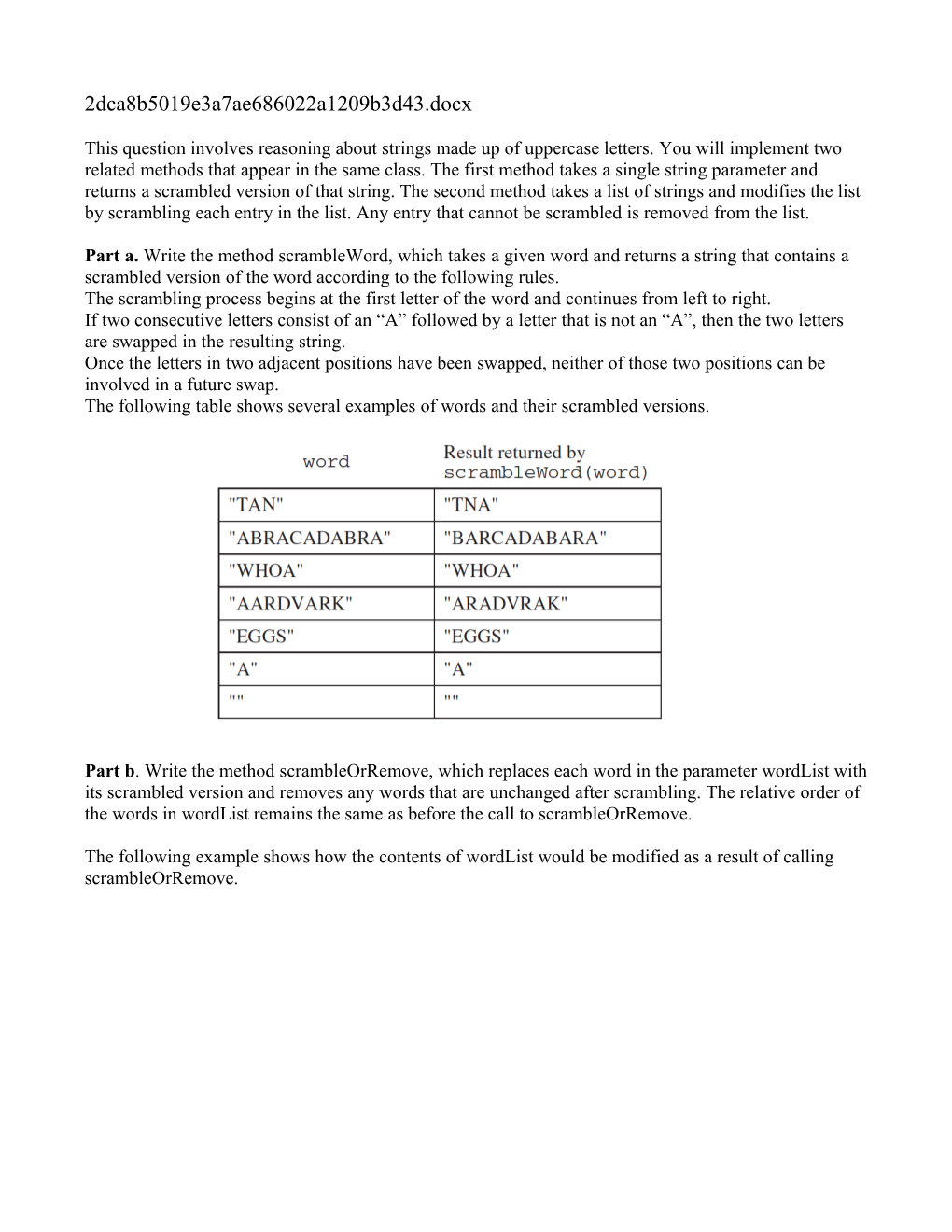 This Question Involves Reasoning About Strings Made up of Uppercase Letters. You Will Implement