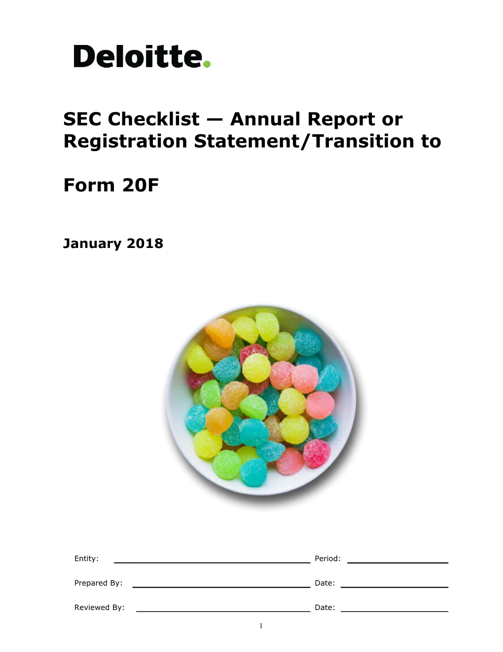 Checklist for Annual Report on SEC Form 20-F(4-11)