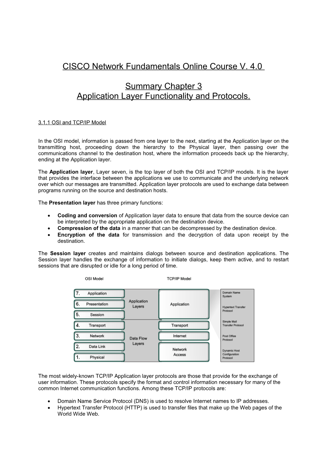 CISCO Network Fundamentals Online Course V. 4.0