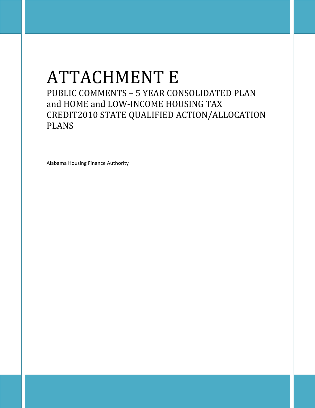 Attachment E - HOME Public Comments